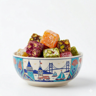 galata kulesi silueti kutu lokum premium kurumsal hediye